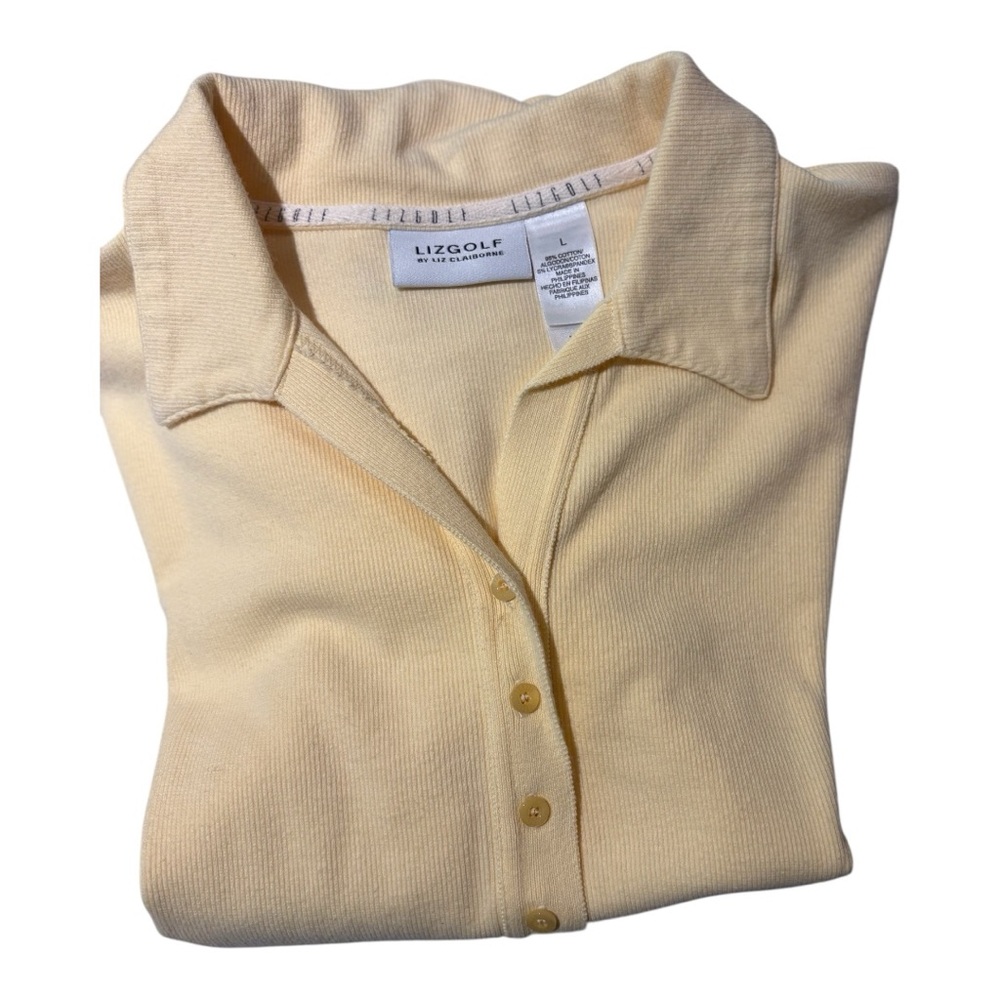 Vintage Liz Golf by Liz Claiborne Polo Shirt Pastel Yellow